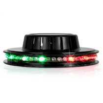 Ibiza LED UFO svetelný efekt, čierny, mikrofón, RGB