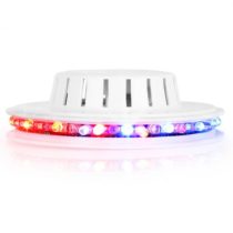 Ibiza LED UFO svetelný efekt, biely, mikrofón, RGB
