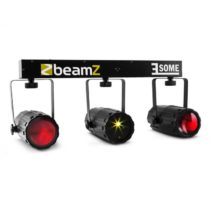 Beamz 3-Some, trojica RGBW LED-svetiel, multibodový laser mikrofón