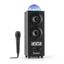 Auna DiscoStar Black, prenosný bluetooth reproduktor, USB, akumulátor, LED, mikrofón