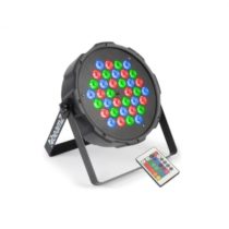 Beamz FlatPAR, 36 x 1W, PAR reflektor, RGB, LED, DMX, IR, diaľkový ovládač