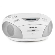 Auna RCD 220, biely, boombox, CD, USB, kazetový magnetofón, PLL FM rádio, MP3, 2 x 2 W