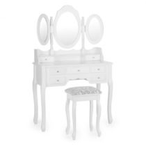OneConcept Miss Charlotte, kozmetický stolík, 3 zrkadlá, 90 x 144,5 x 40 cm, vrátane stolčeka