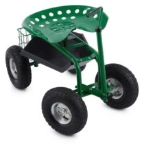 Waldbeck Park Ranger, záhradný vozík, 130 kg, pojazdný, odkladací priestor, oceľ, zelený