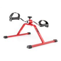 Klarfit Continus Mini Bike, pedálový prístroj na cvičenie, manuálny odpor, červená farba