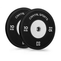 Capital Sports Inval Hi-Grade Competition Plates, činkové kotúče, 50mm hliníkové jadro, guma, 2x10kg