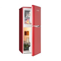 Klarstein Monroe L, kombinovaná chladnička, mraznička, 70/38l, A+, retro dizajn, červená