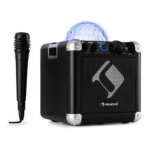 Auna BC-10 karaoke systém LED párty osvetlenie, bluetooth, dobíjacia batéria, USB, AUX-IN, čierna fa...