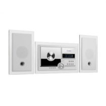 Auna Stereosonic, stereo systém, nástenná montáž, CD prehrávač, USB, BT, biely