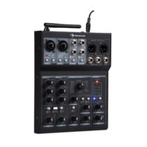 Auna Blackbird, 6-kanálový mixér, mixážny pult , BT, USB, MP3, 2 x XLR mikrofónový vstup, čierny