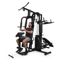 Klarfit Ultimate Gym 9000, 7 staníc, do 150 kg, QR oceľ, čierna﻿