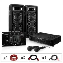 Electronic-Star DJ PA set „DJ–24M“, zosilňovač, mixážny pult, repro, 1200W
