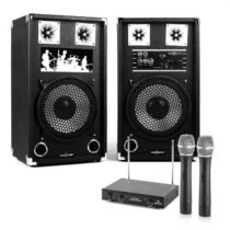 Electronic-Star Karaoke Set &quot;STAR-10A&quot; PA reproduktory, bezdrôtový mikrofón, 600W