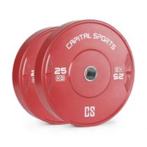Capital Sports Nipton 25, kotúč, závažie, 1 x 25 kg, tvrdená guma, červený