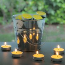 Citronelové sviečky s vedrom (50 sviečok)