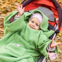 Deka s rukávmi pre deti Baby Wrapi Active - zelená