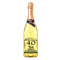 Zlaté šumivé víno 23 karát 0,75 l Narodeniny 40
