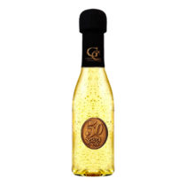 Zlaté šumivé víno 23 karát 0,2 l Narodeniny kovová etiketa 50